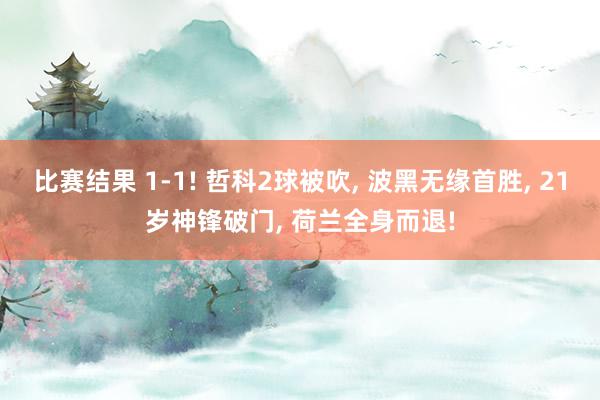 比赛结果 1-1! 哲科2球被吹, 波黑无缘首胜, 21岁神锋破门, 荷兰全身而退!