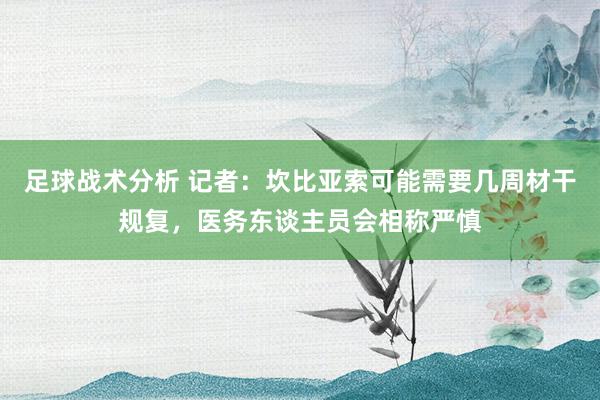 足球战术分析 记者：坎比亚索可能需要几周材干规复，医务东谈主员会相称严慎